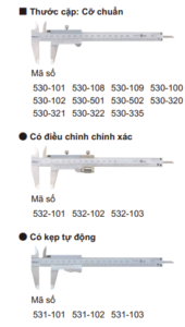 các loại thước kẹp cơ khí chuẩn